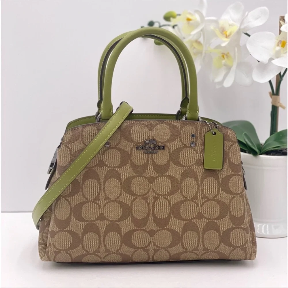 🍀 Coach Mini Lillie Satchel Crossbody Satchel 
Bag Leather - Picture 3 of 13